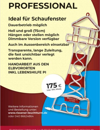 Rissener-Leuchtturm Hamburg Elbe Verkaufsschild "Professional"