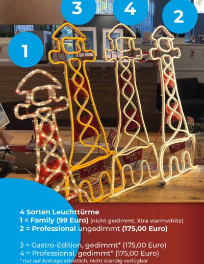 4 Arten Leuchttuerme