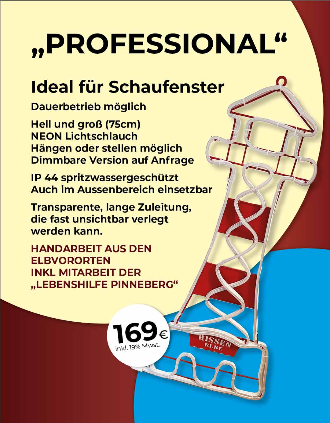 Leuchtturm Professional Werbeschild 